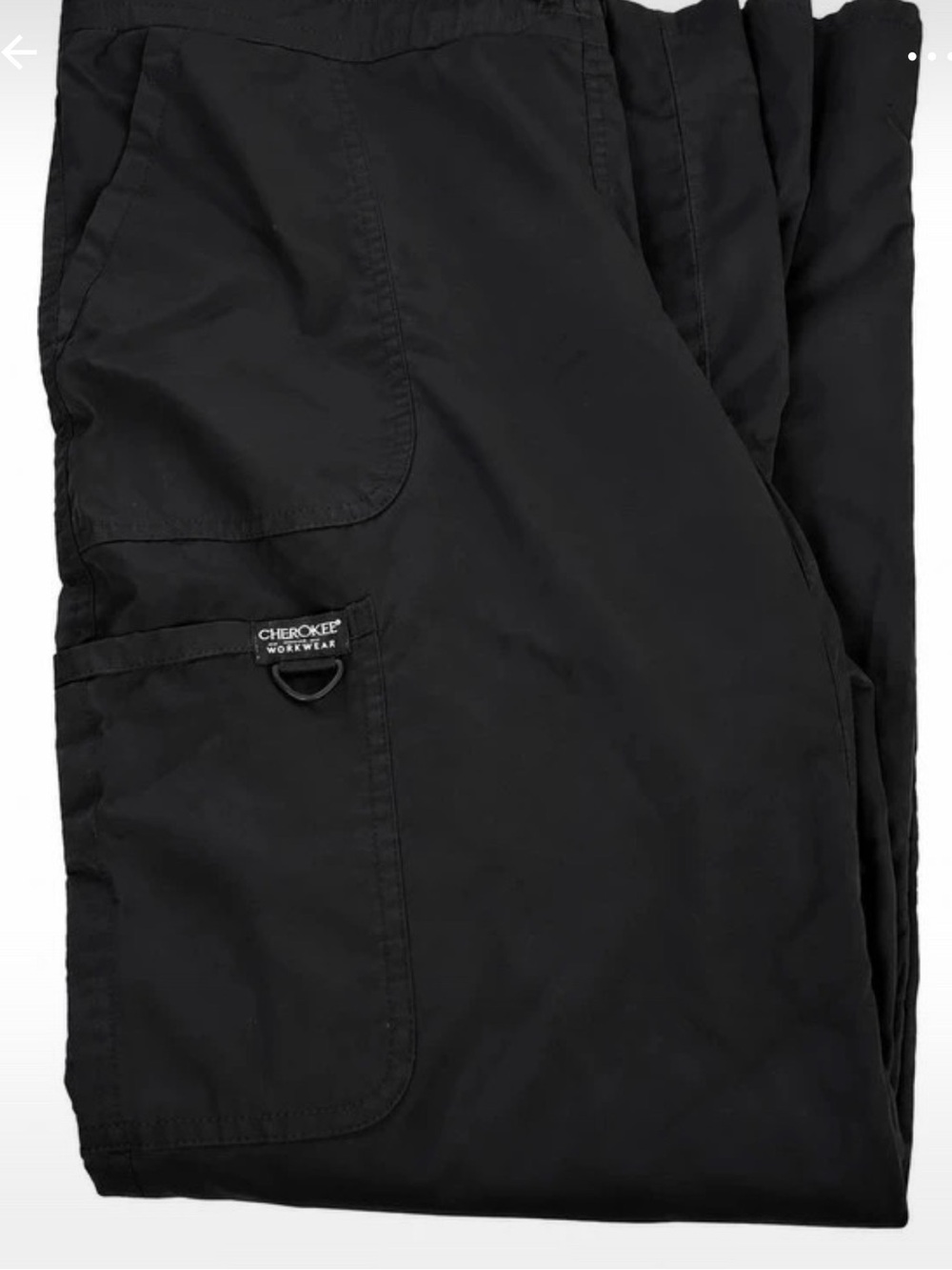 Cherokee Black Women's Cargo Scrub Trousers